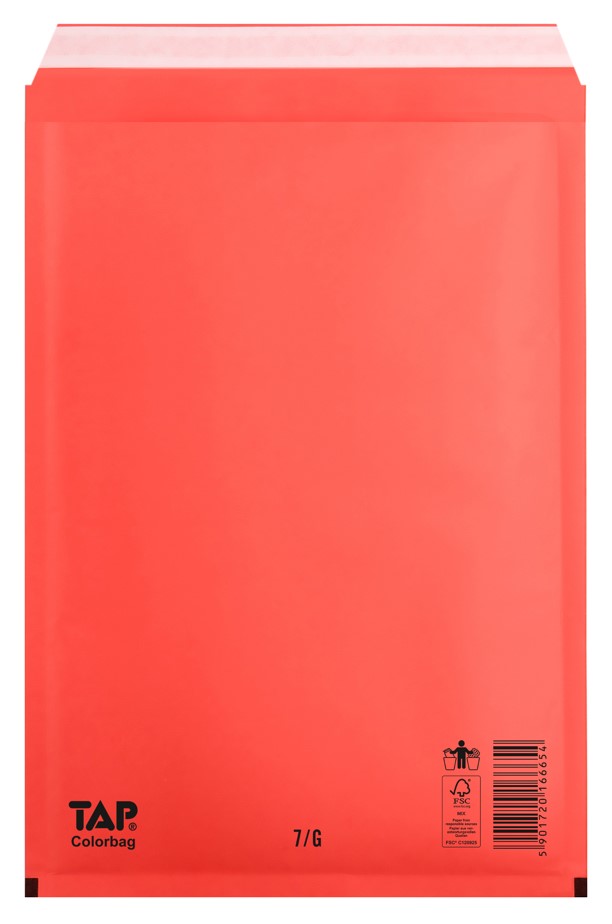 Koperta ochronna G/17 czerwona 250x345 [230x335] TAP ColorBag (5szt)